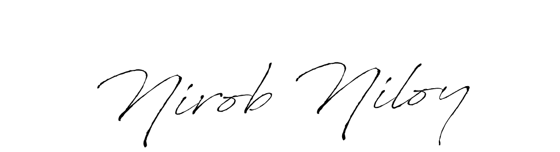 Make a beautiful signature design for name Nirob Niloy. With this signature (Antro_Vectra) style, you can create a handwritten signature for free. Nirob Niloy signature style 6 images and pictures png