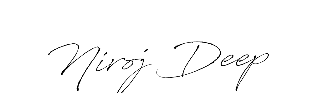 Design your own signature with our free online signature maker. With this signature software, you can create a handwritten (Antro_Vectra) signature for name Niroj Deep. Niroj Deep signature style 6 images and pictures png