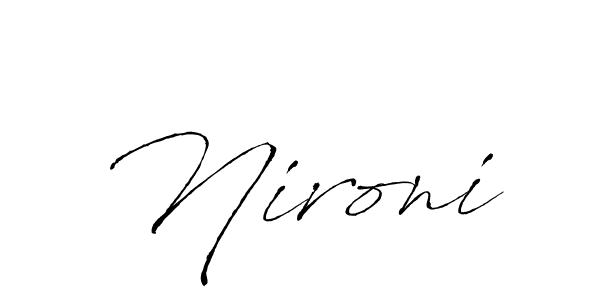 How to make Nironi signature? Antro_Vectra is a professional autograph style. Create handwritten signature for Nironi name. Nironi signature style 6 images and pictures png