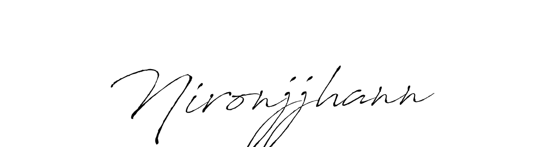 Make a beautiful signature design for name Nironjjhann. With this signature (Antro_Vectra) style, you can create a handwritten signature for free. Nironjjhann signature style 6 images and pictures png