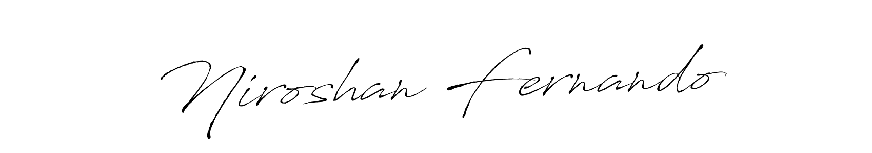 Make a beautiful signature design for name Niroshan Fernando. With this signature (Antro_Vectra) style, you can create a handwritten signature for free. Niroshan Fernando signature style 6 images and pictures png