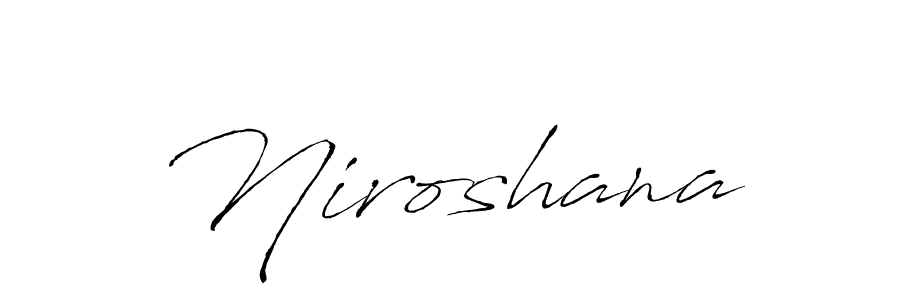 Niroshana stylish signature style. Best Handwritten Sign (Antro_Vectra) for my name. Handwritten Signature Collection Ideas for my name Niroshana. Niroshana signature style 6 images and pictures png