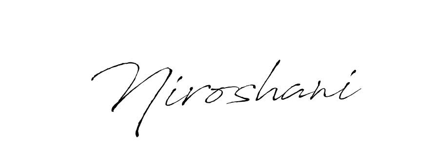Antro_Vectra is a professional signature style that is perfect for those who want to add a touch of class to their signature. It is also a great choice for those who want to make their signature more unique. Get Niroshani name to fancy signature for free. Niroshani signature style 6 images and pictures png