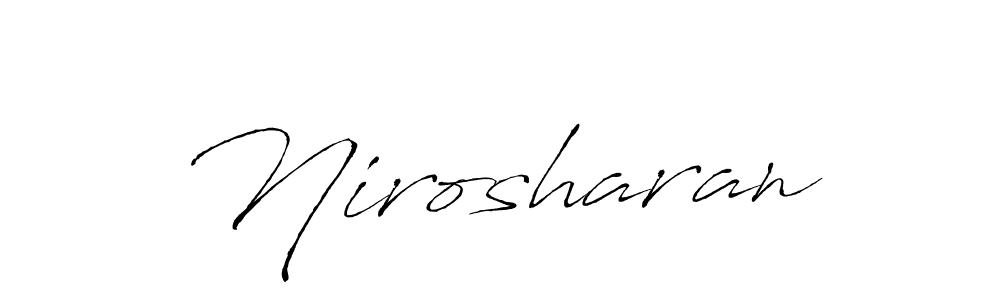 Create a beautiful signature design for name Nirosharan. With this signature (Antro_Vectra) fonts, you can make a handwritten signature for free. Nirosharan signature style 6 images and pictures png