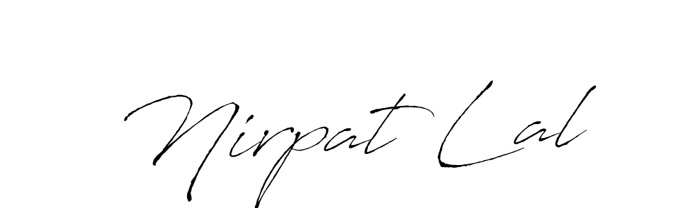 How to make Nirpat Lal name signature. Use Antro_Vectra style for creating short signs online. This is the latest handwritten sign. Nirpat Lal signature style 6 images and pictures png