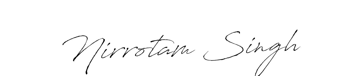 The best way (Antro_Vectra) to make a short signature is to pick only two or three words in your name. The name Nirrotam Singh include a total of six letters. For converting this name. Nirrotam Singh signature style 6 images and pictures png