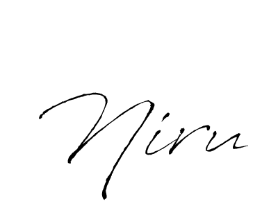 Design your own signature with our free online signature maker. With this signature software, you can create a handwritten (Antro_Vectra) signature for name Niru. Niru signature style 6 images and pictures png