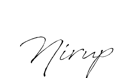 Design your own signature with our free online signature maker. With this signature software, you can create a handwritten (Antro_Vectra) signature for name Nirup. Nirup signature style 6 images and pictures png
