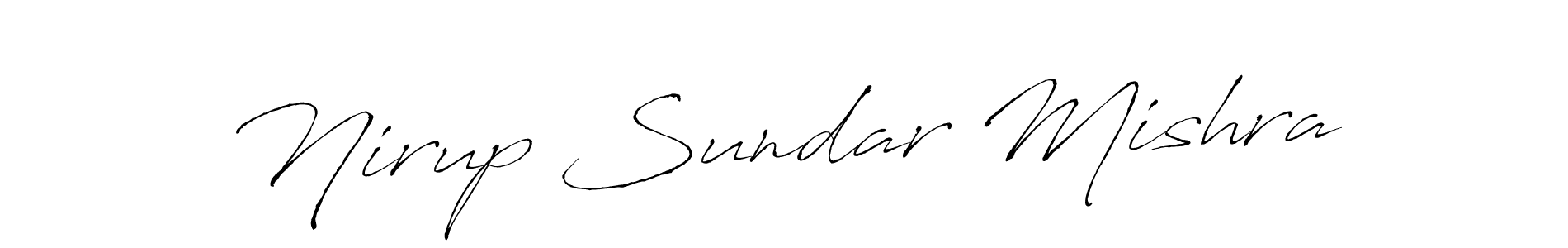 How to make Nirup Sundar Mishra name signature. Use Antro_Vectra style for creating short signs online. This is the latest handwritten sign. Nirup Sundar Mishra signature style 6 images and pictures png