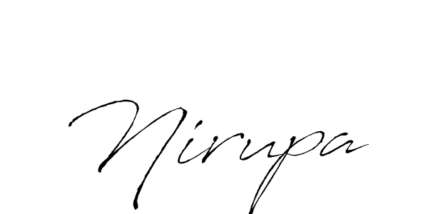 How to make Nirupa signature? Antro_Vectra is a professional autograph style. Create handwritten signature for Nirupa name. Nirupa signature style 6 images and pictures png