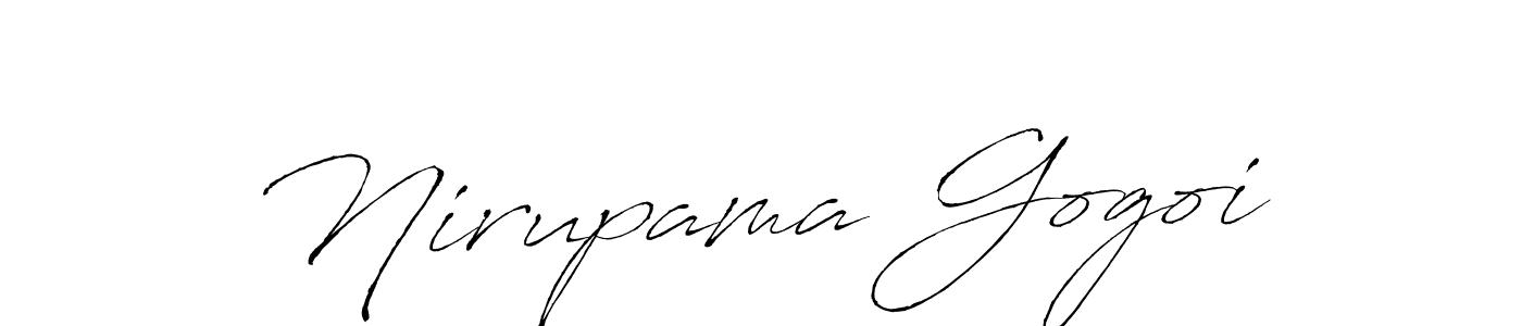 Make a beautiful signature design for name Nirupama Gogoi. With this signature (Antro_Vectra) style, you can create a handwritten signature for free. Nirupama Gogoi signature style 6 images and pictures png