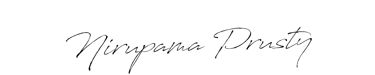 The best way (Antro_Vectra) to make a short signature is to pick only two or three words in your name. The name Nirupama Prusty include a total of six letters. For converting this name. Nirupama Prusty signature style 6 images and pictures png