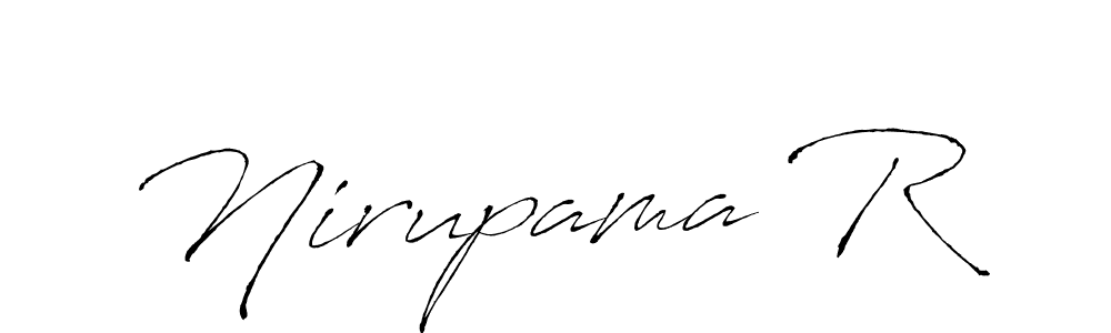 Make a beautiful signature design for name Nirupama R. With this signature (Antro_Vectra) style, you can create a handwritten signature for free. Nirupama R signature style 6 images and pictures png