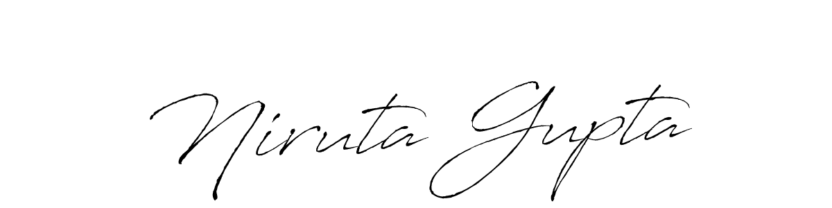 Antro_Vectra is a professional signature style that is perfect for those who want to add a touch of class to their signature. It is also a great choice for those who want to make their signature more unique. Get Niruta Gupta name to fancy signature for free. Niruta Gupta signature style 6 images and pictures png
