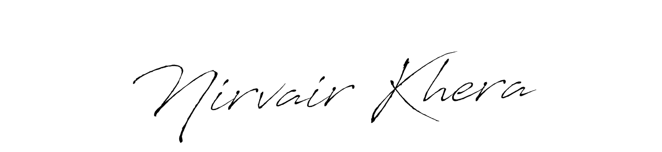 You should practise on your own different ways (Antro_Vectra) to write your name (Nirvair Khera) in signature. don't let someone else do it for you. Nirvair Khera signature style 6 images and pictures png