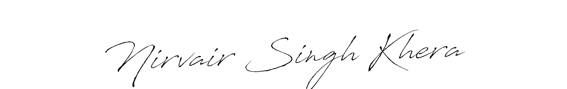 How to make Nirvair Singh Khera name signature. Use Antro_Vectra style for creating short signs online. This is the latest handwritten sign. Nirvair Singh Khera signature style 6 images and pictures png