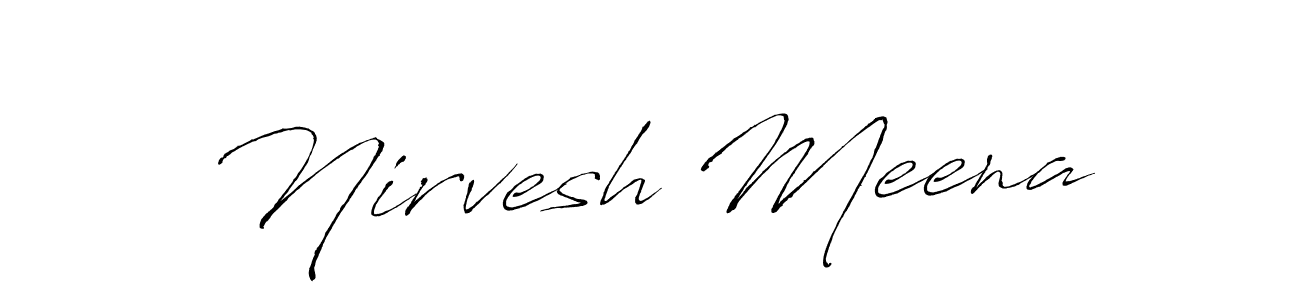 Nirvesh Meena stylish signature style. Best Handwritten Sign (Antro_Vectra) for my name. Handwritten Signature Collection Ideas for my name Nirvesh Meena. Nirvesh Meena signature style 6 images and pictures png