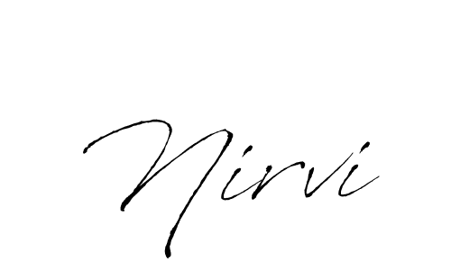 Design your own signature with our free online signature maker. With this signature software, you can create a handwritten (Antro_Vectra) signature for name Nirvi. Nirvi signature style 6 images and pictures png