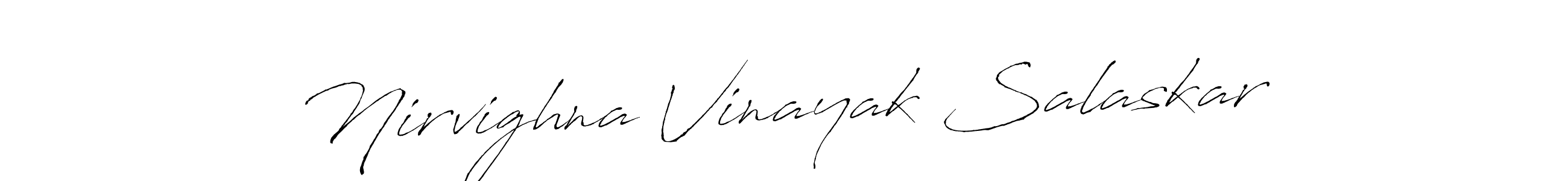 Make a beautiful signature design for name Nirvighna Vinayak Salaskar. With this signature (Antro_Vectra) style, you can create a handwritten signature for free. Nirvighna Vinayak Salaskar signature style 6 images and pictures png