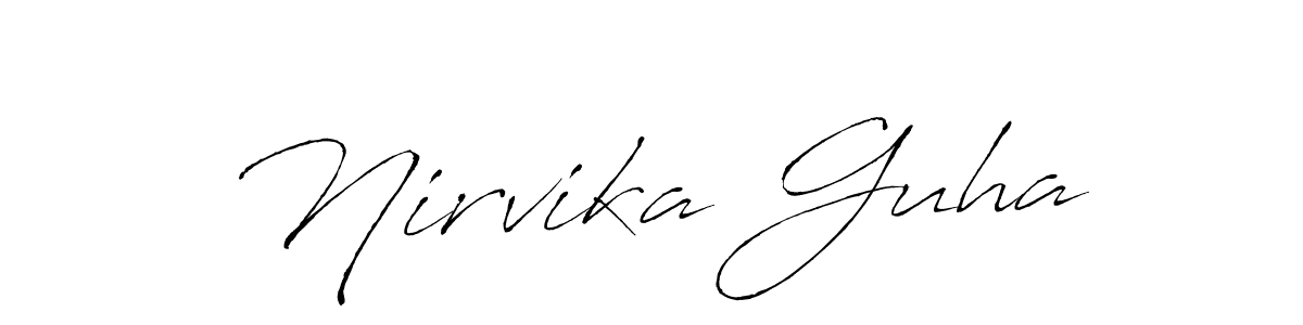 Antro_Vectra is a professional signature style that is perfect for those who want to add a touch of class to their signature. It is also a great choice for those who want to make their signature more unique. Get Nirvika Guha name to fancy signature for free. Nirvika Guha signature style 6 images and pictures png