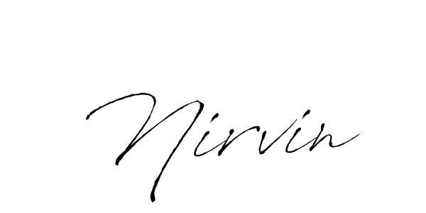How to make Nirvin name signature. Use Antro_Vectra style for creating short signs online. This is the latest handwritten sign. Nirvin signature style 6 images and pictures png