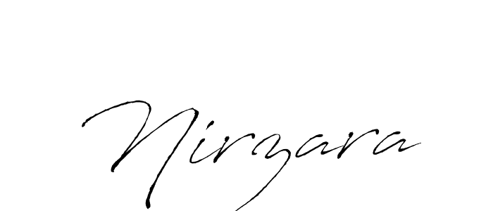 How to make Nirzara name signature. Use Antro_Vectra style for creating short signs online. This is the latest handwritten sign. Nirzara signature style 6 images and pictures png