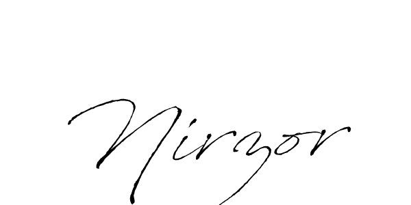 Create a beautiful signature design for name Nirzor. With this signature (Antro_Vectra) fonts, you can make a handwritten signature for free. Nirzor signature style 6 images and pictures png