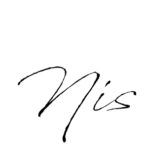 Design your own signature with our free online signature maker. With this signature software, you can create a handwritten (Antro_Vectra) signature for name Nis. Nis signature style 6 images and pictures png