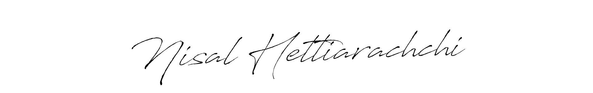 How to make Nisal Hettiarachchi name signature. Use Antro_Vectra style for creating short signs online. This is the latest handwritten sign. Nisal Hettiarachchi signature style 6 images and pictures png