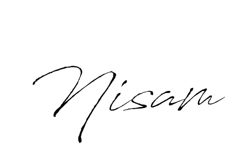 Use a signature maker to create a handwritten signature online. With this signature software, you can design (Antro_Vectra) your own signature for name Nisam. Nisam signature style 6 images and pictures png