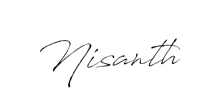 if you are searching for the best signature style for your name Nisanth. so please give up your signature search. here we have designed multiple signature styles  using Antro_Vectra. Nisanth signature style 6 images and pictures png