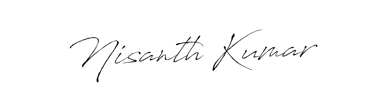 Make a beautiful signature design for name Nisanth Kumar. With this signature (Antro_Vectra) style, you can create a handwritten signature for free. Nisanth Kumar signature style 6 images and pictures png