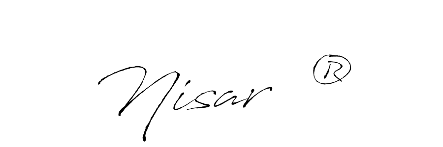 How to make Nisar  ® name signature. Use Antro_Vectra style for creating short signs online. This is the latest handwritten sign. Nisar  ® signature style 6 images and pictures png