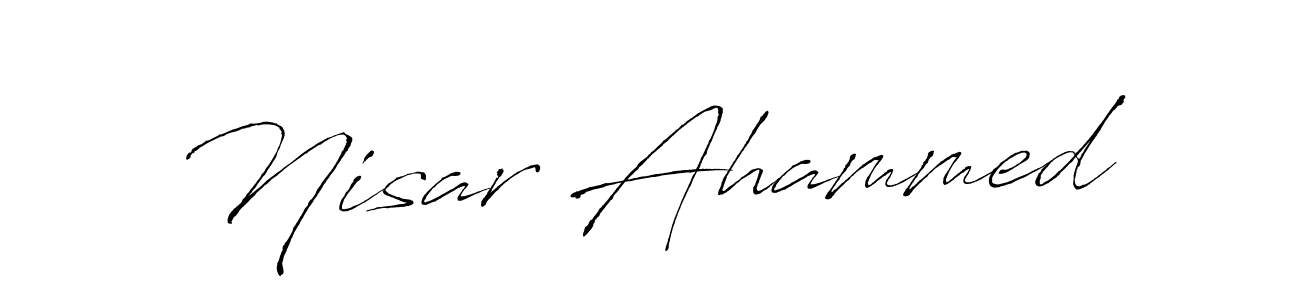 Design your own signature with our free online signature maker. With this signature software, you can create a handwritten (Antro_Vectra) signature for name Nisar Ahammed. Nisar Ahammed signature style 6 images and pictures png