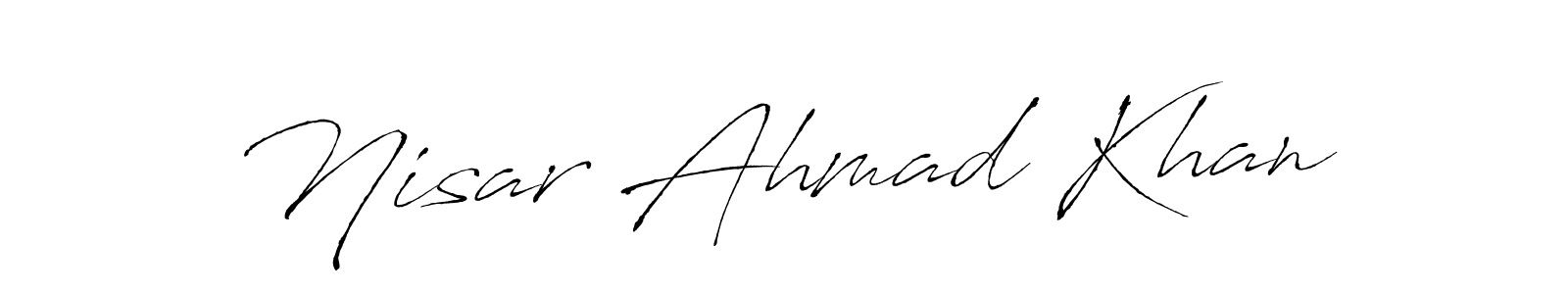 Make a beautiful signature design for name Nisar Ahmad Khan. Use this online signature maker to create a handwritten signature for free. Nisar Ahmad Khan signature style 6 images and pictures png