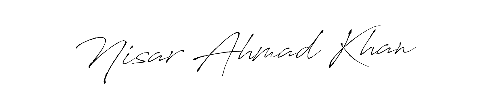It looks lik you need a new signature style for name Nisar Ahmad Khan. Design unique handwritten (Antro_Vectra) signature with our free signature maker in just a few clicks. Nisar Ahmad Khan signature style 6 images and pictures png