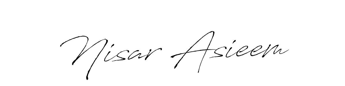 You can use this online signature creator to create a handwritten signature for the name Nisar Asieem. This is the best online autograph maker. Nisar Asieem signature style 6 images and pictures png