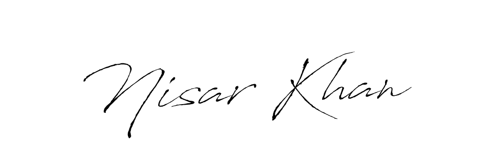 Also we have Nisar Khan name is the best signature style. Create professional handwritten signature collection using Antro_Vectra autograph style. Nisar Khan signature style 6 images and pictures png