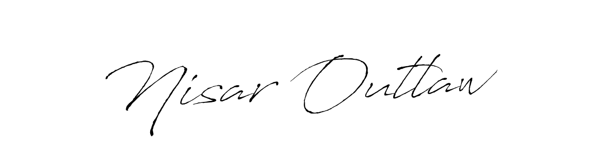 if you are searching for the best signature style for your name Nisar Outlaw. so please give up your signature search. here we have designed multiple signature styles  using Antro_Vectra. Nisar Outlaw signature style 6 images and pictures png