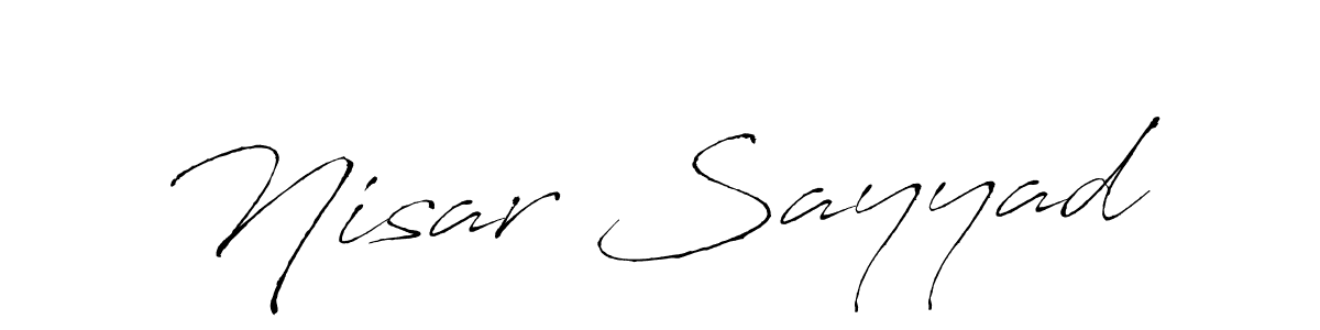 Design your own signature with our free online signature maker. With this signature software, you can create a handwritten (Antro_Vectra) signature for name Nisar Sayyad. Nisar Sayyad signature style 6 images and pictures png
