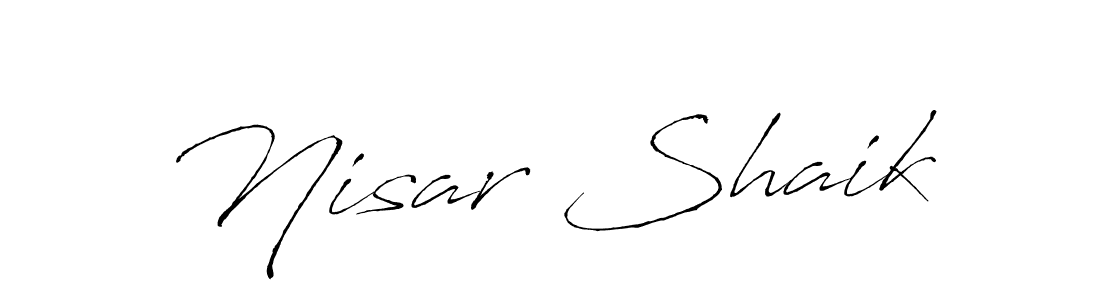 Nisar Shaik stylish signature style. Best Handwritten Sign (Antro_Vectra) for my name. Handwritten Signature Collection Ideas for my name Nisar Shaik. Nisar Shaik signature style 6 images and pictures png
