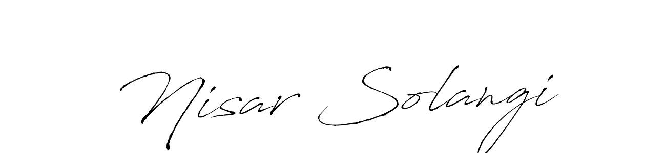Design your own signature with our free online signature maker. With this signature software, you can create a handwritten (Antro_Vectra) signature for name Nisar Solangi. Nisar Solangi signature style 6 images and pictures png