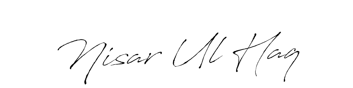 Also You can easily find your signature by using the search form. We will create Nisar Ul Haq name handwritten signature images for you free of cost using Antro_Vectra sign style. Nisar Ul Haq signature style 6 images and pictures png
