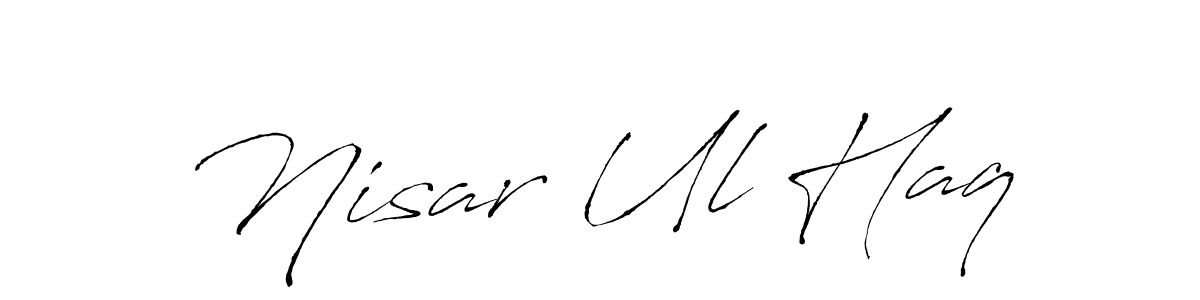 Also You can easily find your signature by using the search form. We will create Nisar Ul Haq name handwritten signature images for you free of cost using Antro_Vectra sign style. Nisar Ul Haq signature style 6 images and pictures png