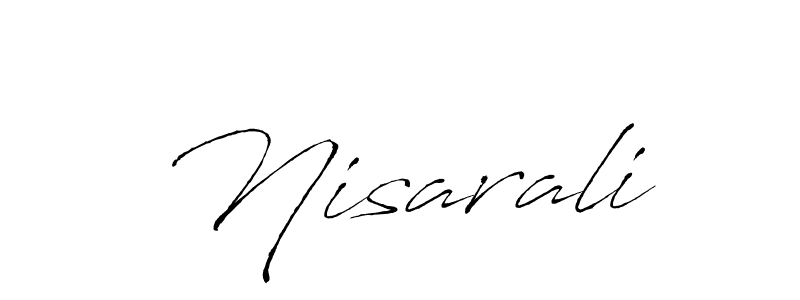 Design your own signature with our free online signature maker. With this signature software, you can create a handwritten (Antro_Vectra) signature for name Nisarali. Nisarali signature style 6 images and pictures png