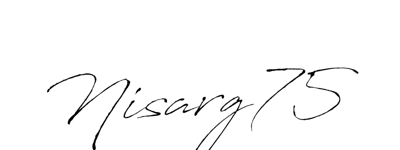 Make a beautiful signature design for name Nisarg75. With this signature (Antro_Vectra) style, you can create a handwritten signature for free. Nisarg75 signature style 6 images and pictures png