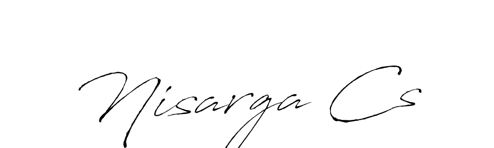 Make a beautiful signature design for name Nisarga Cs. Use this online signature maker to create a handwritten signature for free. Nisarga Cs signature style 6 images and pictures png