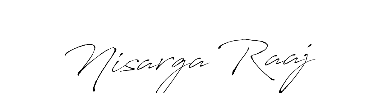 Make a beautiful signature design for name Nisarga Raaj. With this signature (Antro_Vectra) style, you can create a handwritten signature for free. Nisarga Raaj signature style 6 images and pictures png