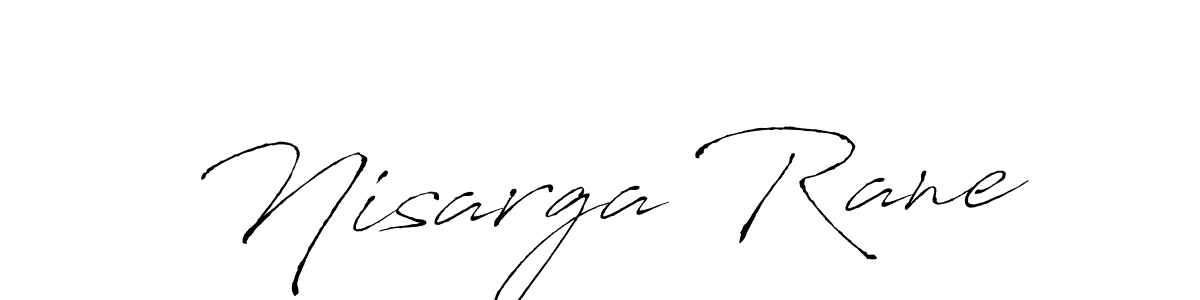 Design your own signature with our free online signature maker. With this signature software, you can create a handwritten (Antro_Vectra) signature for name Nisarga Rane. Nisarga Rane signature style 6 images and pictures png