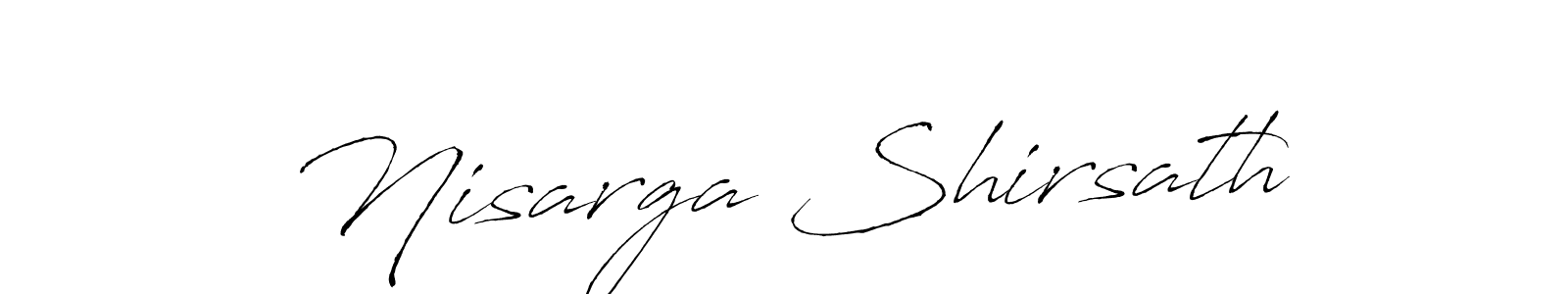 Also You can easily find your signature by using the search form. We will create Nisarga Shirsath name handwritten signature images for you free of cost using Antro_Vectra sign style. Nisarga Shirsath signature style 6 images and pictures png